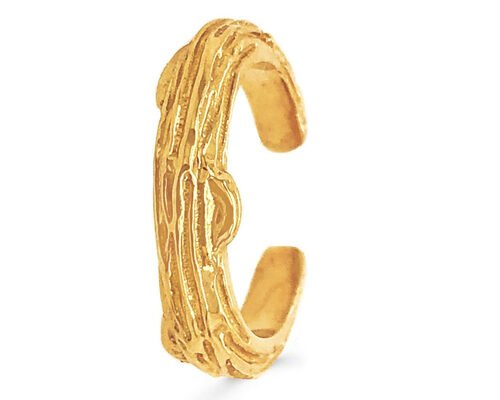 Prong Setting 9k Gold Earrings Tree Bark Style 9mm 8mm 7mm Size