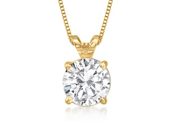 1.20 Carat 14K Gold Necklaces Yellow Gold Material OEM For Anniversary